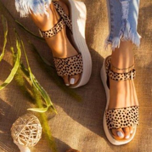 Espadrille Flatform Sandals – Leopard - Picture 6 of 6